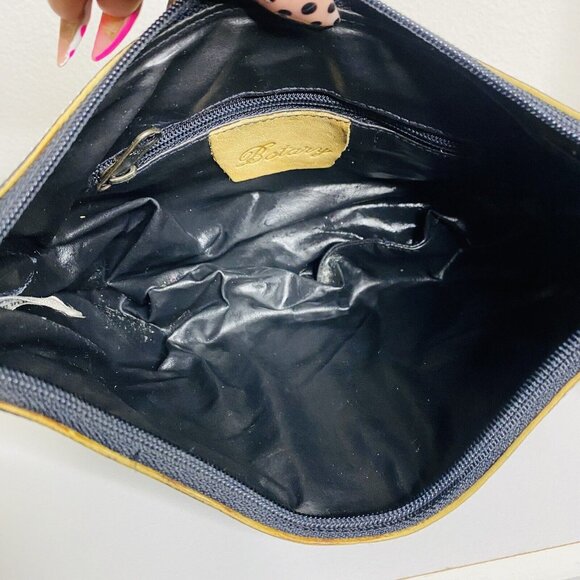 Vintage BOTARY 1980s Hand Painted Genuine Leather Shoulder Bag Art Deco - Picture 7 of 10